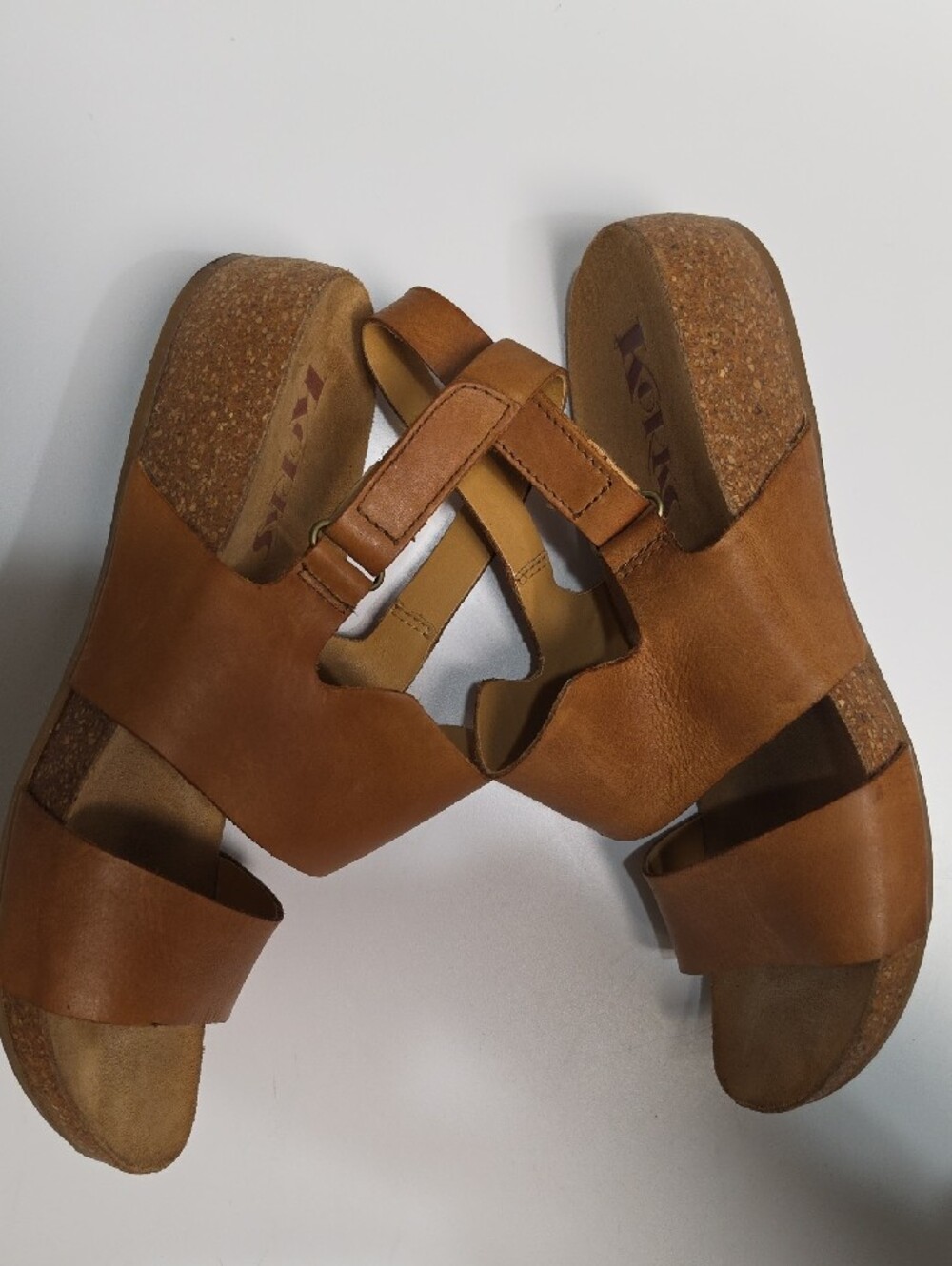 Korks by Kork-Ease Tan Leather Slingback Comfort Sandals - Size 7 - Picture 5 of 10
